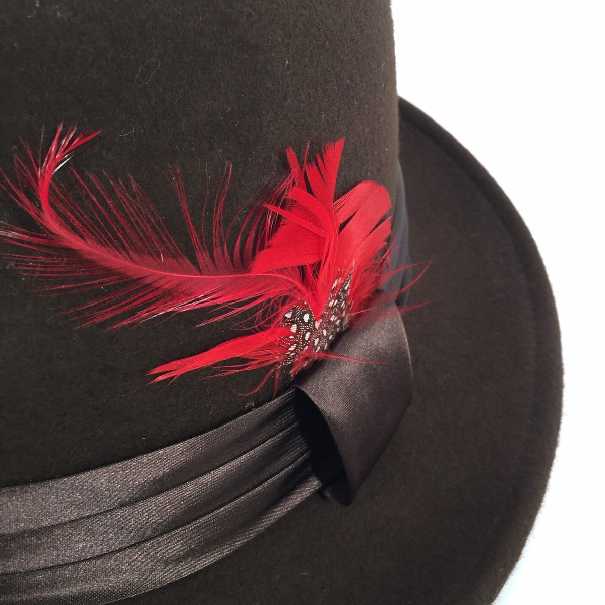 Vintage 1980s Giorgio Armani Red wool fedora hat Vintage 1980s St. Patrick 100% Wool Fedora Hat Size Small  main image 2