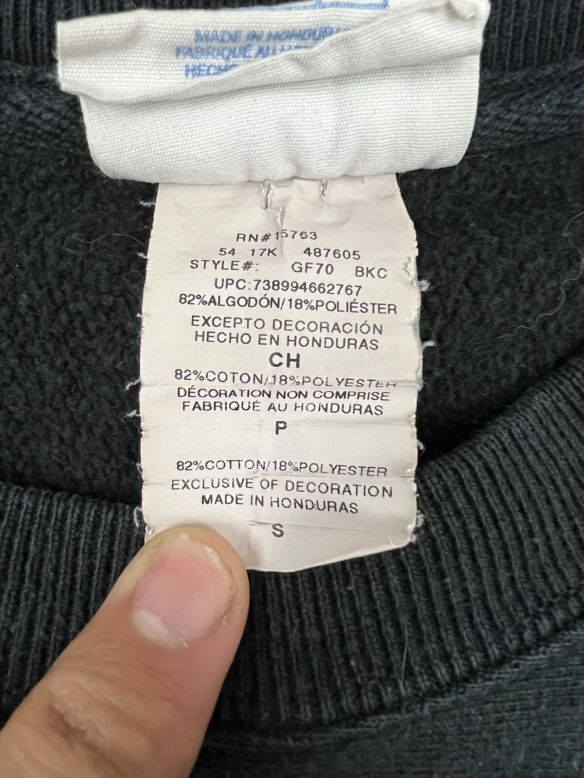 Champion Reverse Weave Black Script Spell Out Pul… - image 4