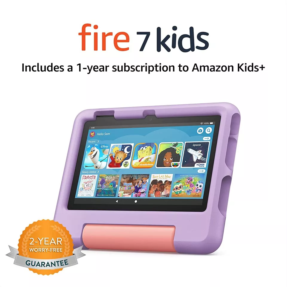 Amazon Fire 7 Kids Edition Tablet Tab 2022 11th Gen with stand for Educational - Image 4 of 4