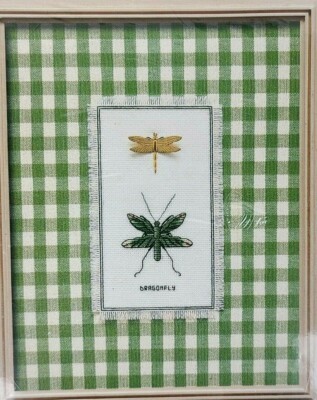 Vintage Leisure Arts Nature Collection Counted Cross Stitch ''Dragonfly Duo'' Kit