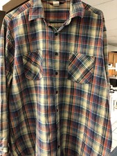 Vintage Retro Long Sleeve Plaid Shirt JCPenney The Men  s Shop Sz XL Excellent