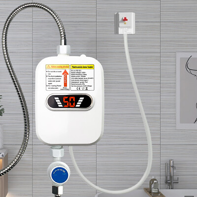 #ad 3500W Electric Tankless Water Heater Instant Hot Water Heater for Sink amp; Shower $37.99