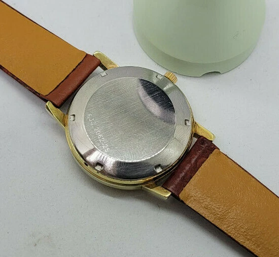 Б/У ВИНТАЖНЫЕ АВТОМАТИЧЕСКИЕ МУЖСКИЕ ЧАСЫ ETERNA-MATIC С ЗОЛОТЫМ ЦИФЕРБЛАТОМ ПОЗОЛОЧЕННЫЕ ДАТА - Изображение 4 из 4