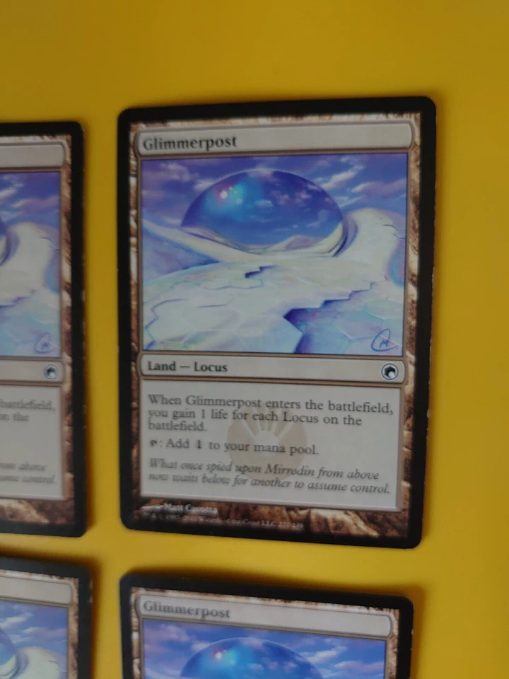 MTG Card.  Glimmerpost playset  Exact as pictures 4 cards Scars of Mirrodin- - Image 3 of 4