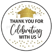 THANK YOU GRADUATION ENVELOPE SEALS LABELS STICKERS PARTY FAVORS