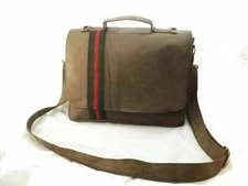 MEN'S SHOULDER BAG IN REAL LEATHER, MOD: JERICO WITH HANDLE - VINTAGE NABUCATO