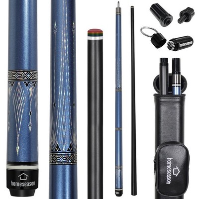 Fiber Glass Pool Cue Stick 58'' Billiard Cue Sticks 19oz Pool Sticks with Cue