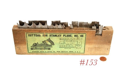 #ad #ad old label STANLEY TOOLS 45 CUTTERS IRONS double box set $140.00