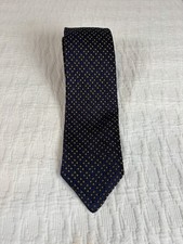 Vintage Liberty of London 100% Silk Tie Navy Floral Medallion Print Made in USA