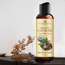 Handcraft Blends Organic Castor Oil 4 Fl Oz  100 Pure and Natural