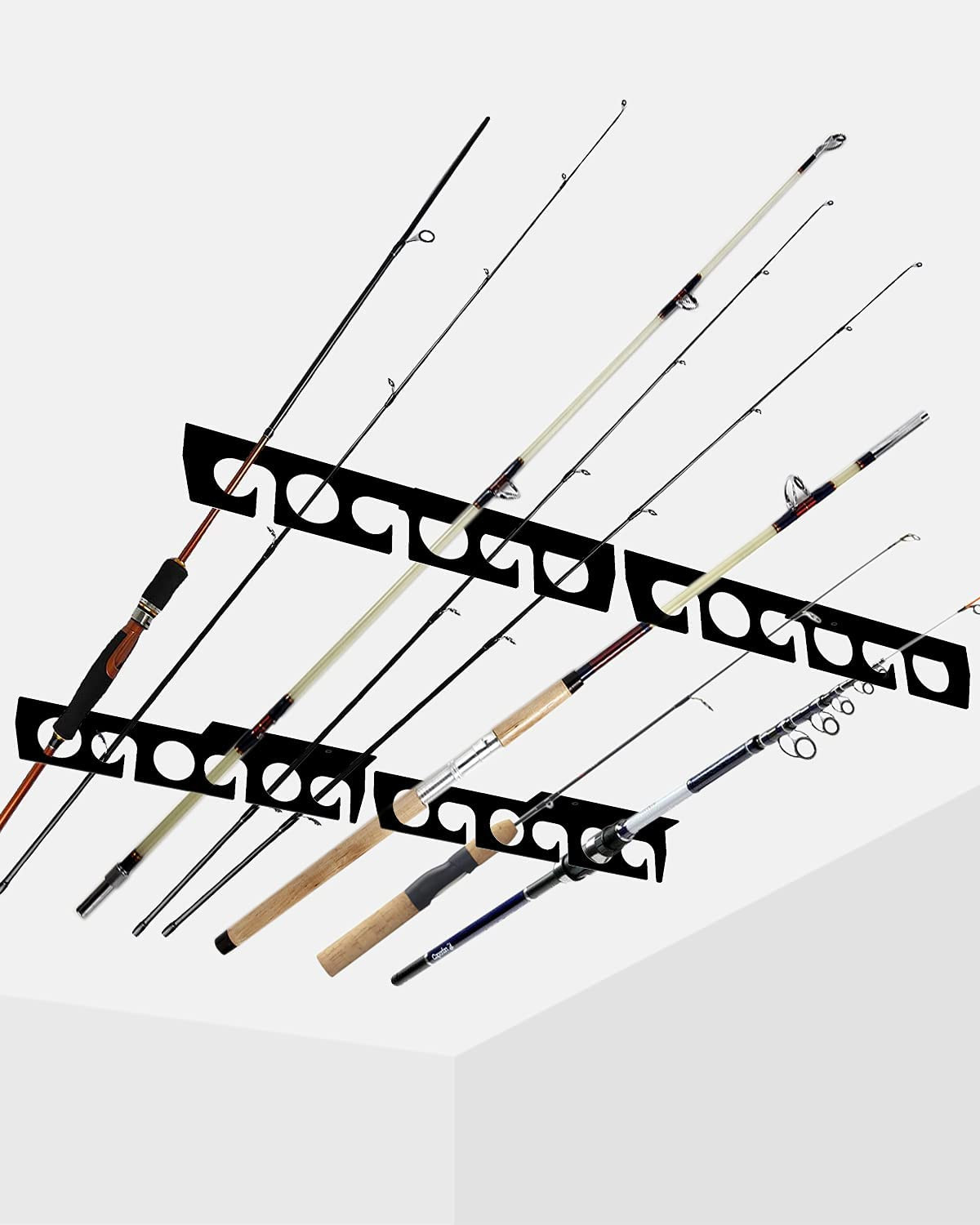 Pvc Fly Rod Rack WIPHANY Pvc,Rubber,Steel Fishing Rod Racks Wall or Ceiling Fishing Rod ...
