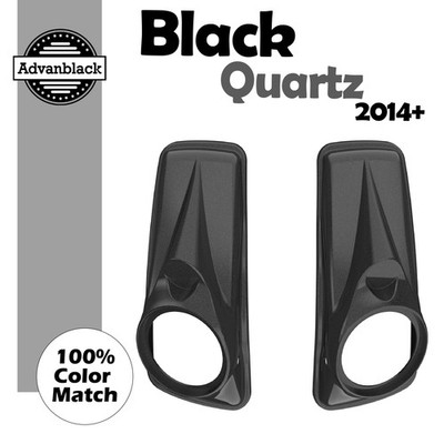 Advan Black Quartz 8'' Saddlebag Speaker Lids For Harley Touring 14+