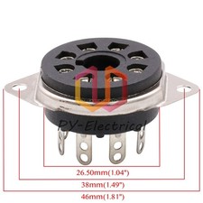 5PCS 8pin Bakelite Octal Valve Tube Socket Fo...