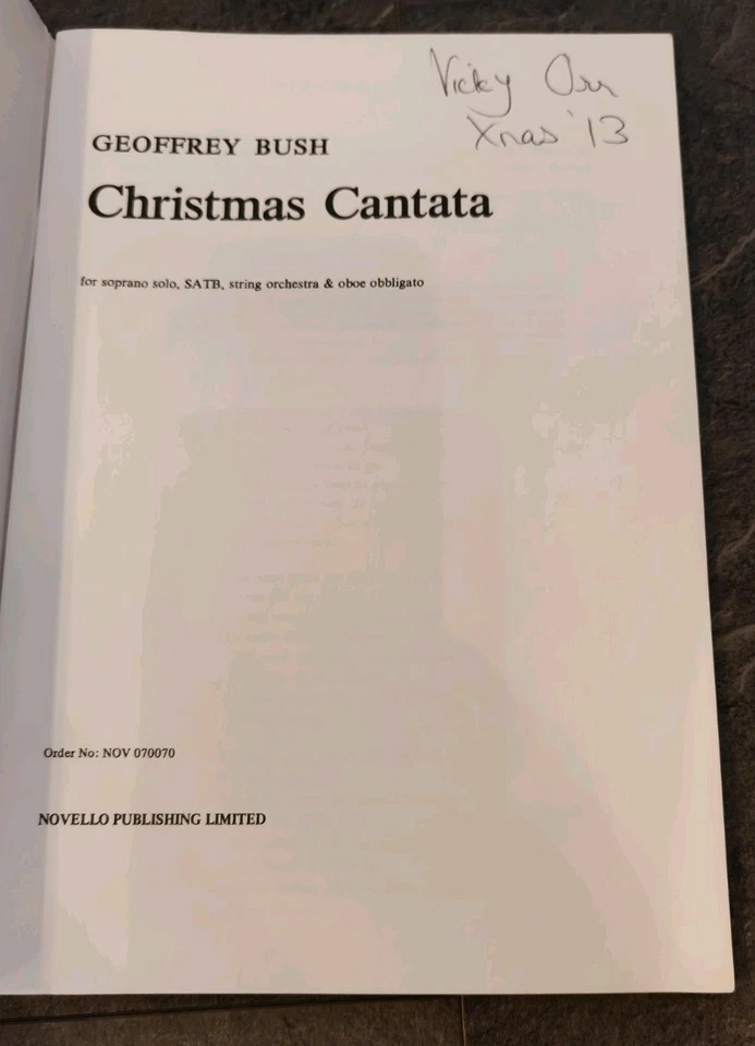 Christmas Cantata Geoffrey Bush Novello Soprano Solo String Orchestra And Oboe - Image 2 of 4