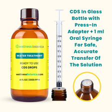 CDS Water Purification Treatment Drops to Purify Water 4 oz Ready to Use