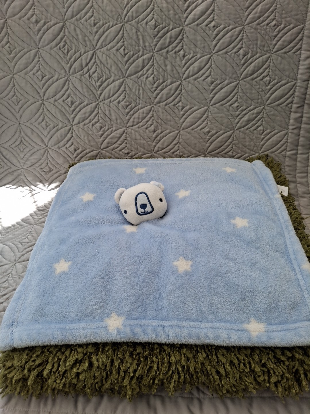 BNWOT PRIMARK BABY COMFORTER BLUE STAR PUPPY DOG BLANKIE  SOFT TOY PLUSH