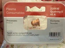 Fine Cut Plasma Cutter Nozzles #220930 / For PMX45XP/65/85/105/HRT/HRTs/MRT