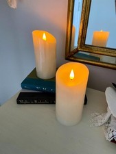 LED Candles With 10-Key Remote Timer Flickering Flameless Outdoor Indoor 2 Pack