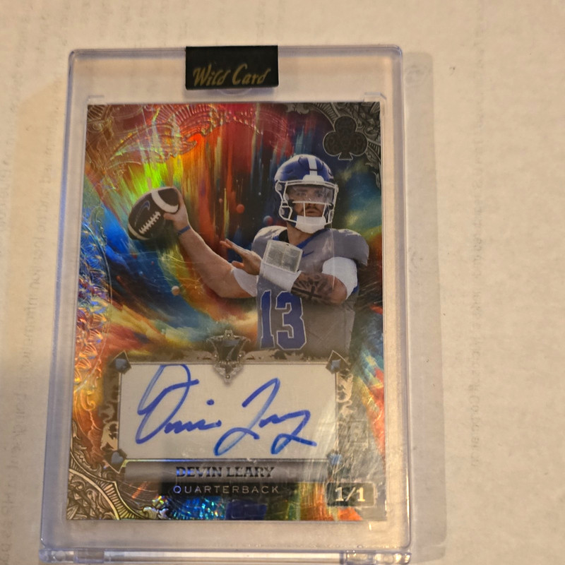 2024 Wild Card 7 Card Studs Devin Leary Auto 1/1 Kentucky Wildcats AC7CG-DL