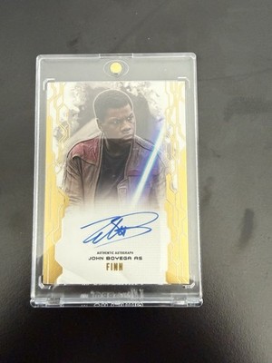 2017 Star Wars Masterwork John Boyega as FINN On-Card Auto 04/25 Gold Canvas