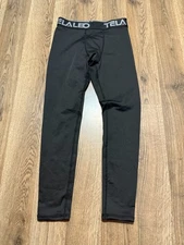 Telaleo Pants, Boys Size 10-11Y, Black, Leggings, Pull On Base Layer