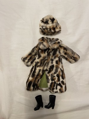 vintage Doll Fashion Fur Coat Elegance ! Caroline Furcoat and hat Tempo/Åhlens