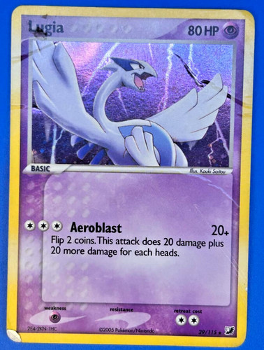 Lugia 029/115 Deck Exclusives EX Unseen Forces Holo Rare