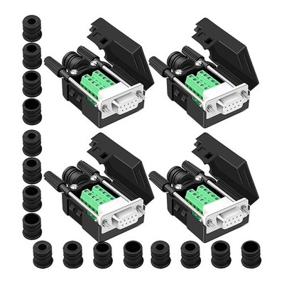 2X(4 STÜCKE DB9--Buchse, LöTfreier DB9-RS232-D-SUB-Seriell-Zu-9-Pin-Port-Te6804