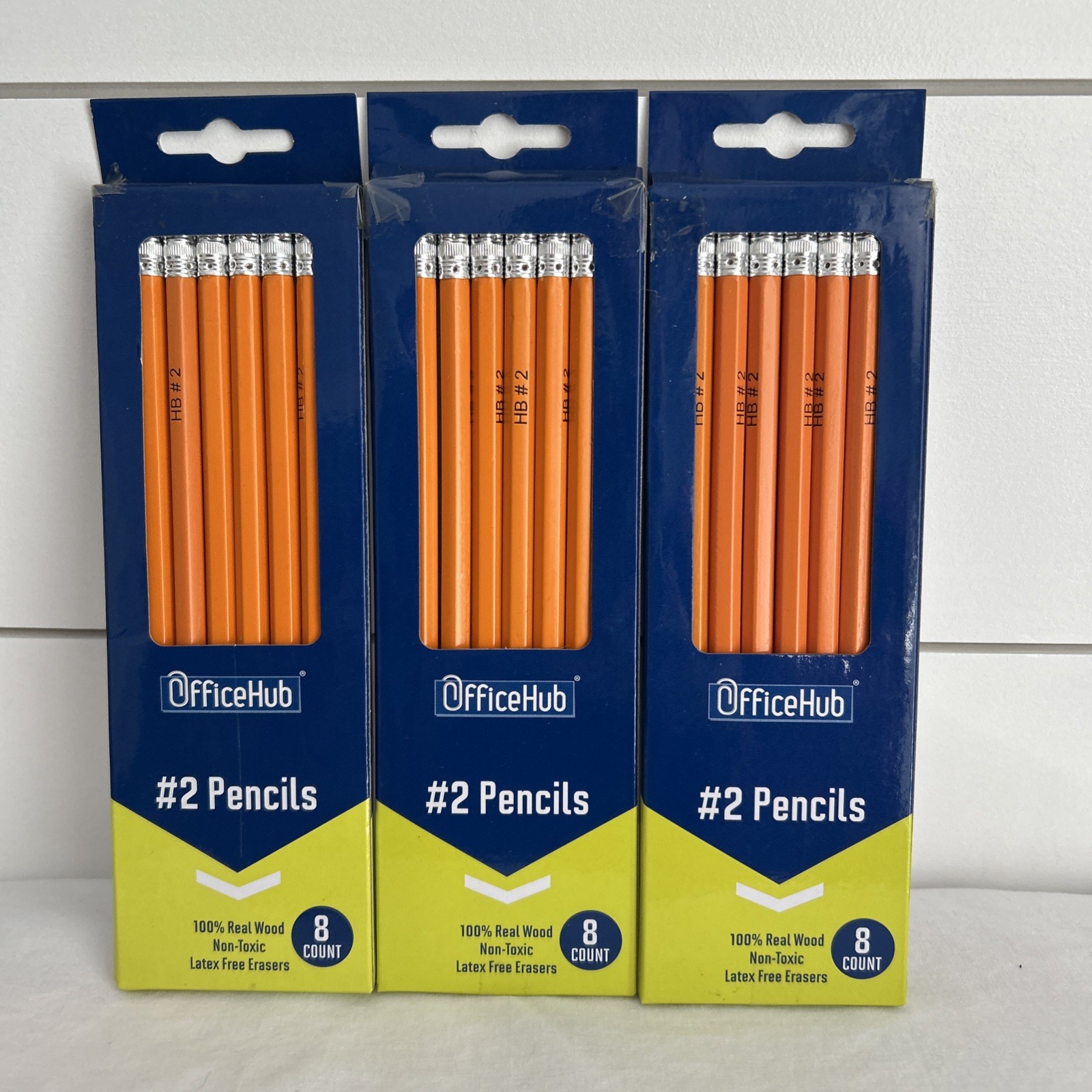 With Erasers #2. 8ct Bundle Of 3 Total 24 Pencils