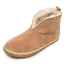 Minnetonka Women's Tucson Suede Pile Lined Bootie Slipper, Cinnamon, 10 M