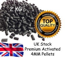 Activated Carbon Pellet form 2KG Aquarium Fish Tank Freshwater Saltwater Reef