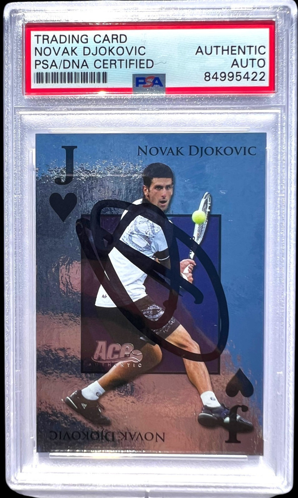 NOVAK DJOKOVIC SIGNED 2011 ACE AUTHENTIC #RF14 JOKER CARD AUTO PSA DNA