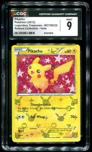 CGC 9 Pikachu Holo Legendary Treasures Radiant Collection B&W 2013 Pokemon #RC7