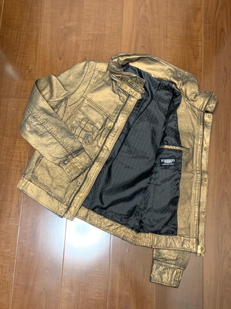 00s TORNADO MART TLE-8509 Padding Leather Jacket [SizeM/VG