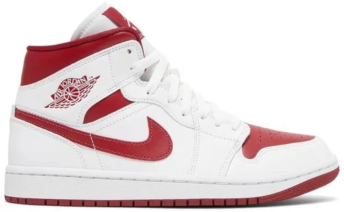 Jordan 1 Mid White Pomegranate W