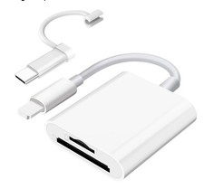sd card reader for iphone,iPad And Camera With dual slot memory