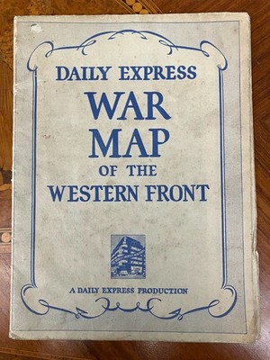 Daily Express Kriegskarte der Westfront um 1939