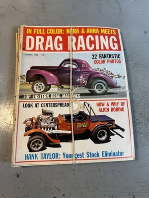 LOT OF 6 vintage DRAG RACING  magazines 1964 hot rod gasser rat rod so cal speed