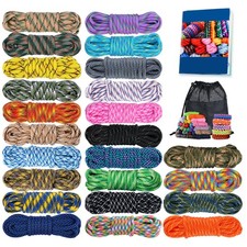 Paracord 550 Survival Cord,Combo with Instructions,for Crafting,Multicolor