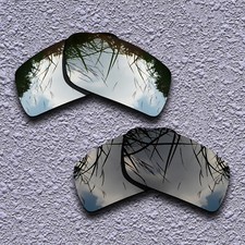 US Silver Titanium Black Replacement Lenses For-Oakley Gascan Small Polarized