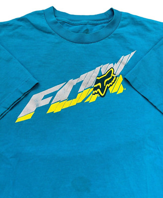 Cyber y2k Fox Racing Shirt Grunge Skater Punk BMX Streetwear Essential Men's Lg