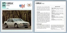 Cadillac - Seville - 1979-91 Luxury - Classic Cars Collectors Club Card