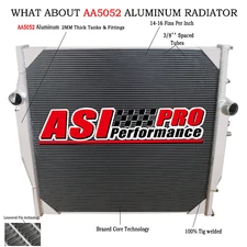 2 Row Radiator for 1996-2009 Volvo VN Trucks VNL VNM VT,WC WX 1003406 1003424.