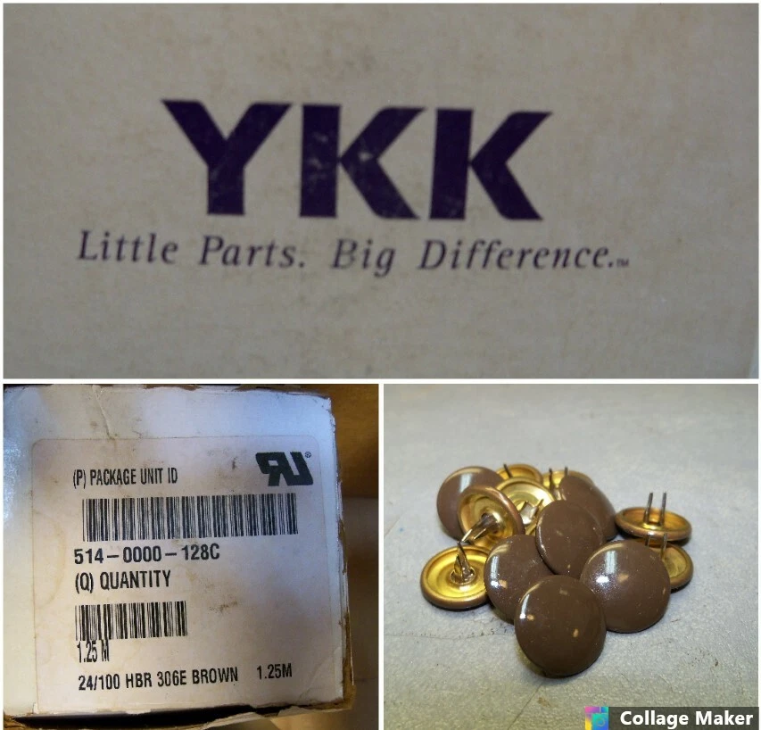 Sujetador de ropa SX 2 puntas botón broches de presión YKK lote de aproximadamente 8000+ broches de presión Foto 3 de 4