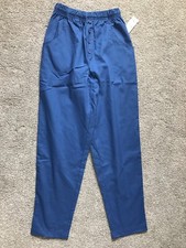 Life Uniform Womens Scrub Pants Elastic Waist w/ Drawstring Slate Blue XS NWT