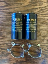 2 Replacement Main Filter Capacitors & Clamps for Marantz 140 Amplifier 15k uf