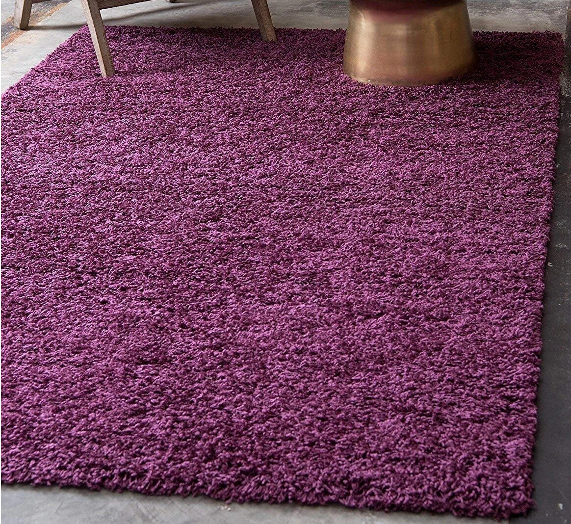 Soft Shaggy Rugs Thick Plain Rug Non Shed 5cm Thick Pile Modern Area