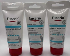 3PK Eucerin Advanced Repair Hand Cream ~ 2.7 OZ EACH ~ NEW ~ FAST SHIPPING