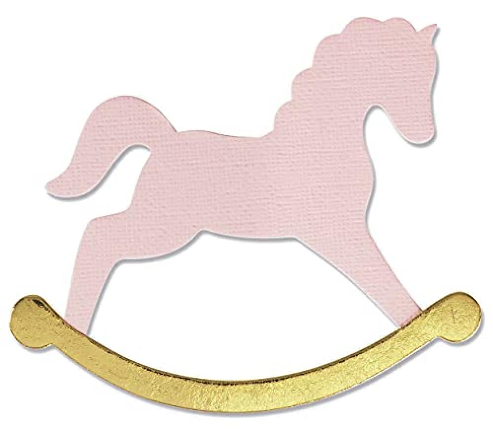 (TG. Taglia unica) Sizzix Bigz Die-Rocking Horse by Olivia Rose, 665349 665349-F