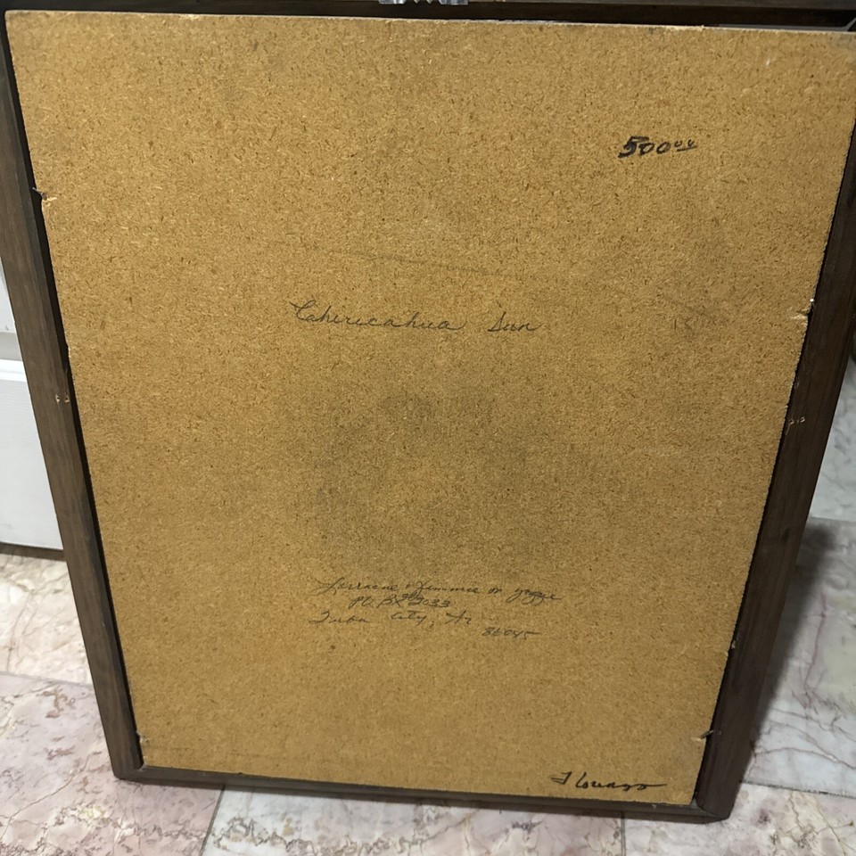 Vintage Navajo Indian American Sand Painting Wood Framed Art Signed eBay